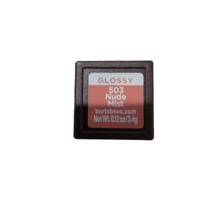 Burts Bees 100% Natural Glossy Lipstick, Nude Mist - 2 Tubes